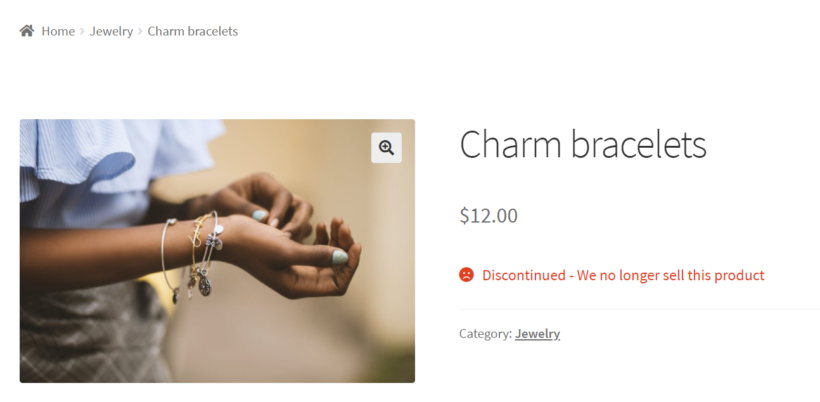 WooCommerce discontinued products plugin preview