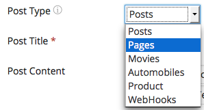 formidable forms post type