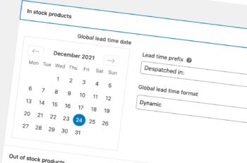 Dynamic WooCommerce lead time plugin