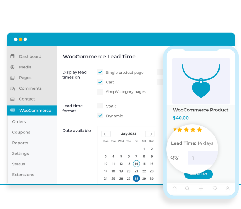 WooCommerce Lead Time plugin settings
