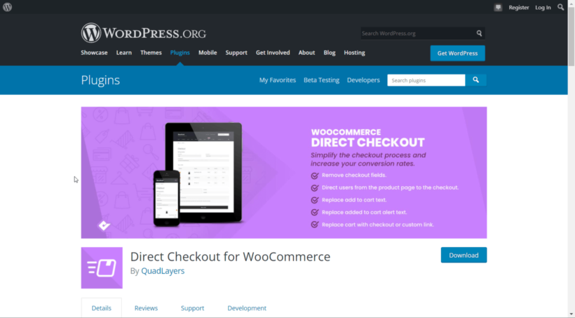 Direct Checkout for WooCommerce settings