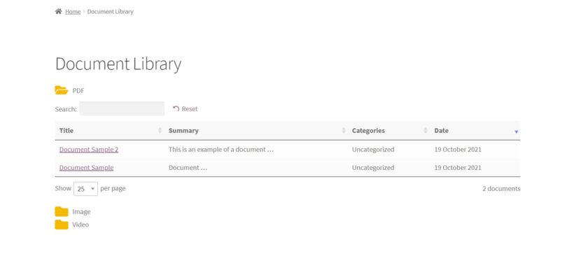 WordPress document management