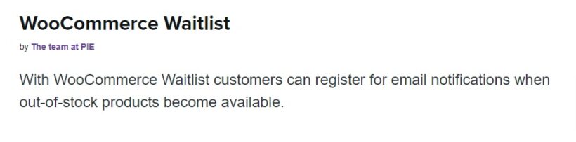 WooCommerce Waitlist