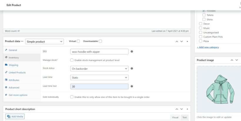 backorder products woocommerce