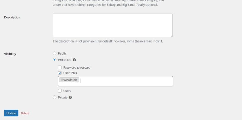 password protect user role WordPress