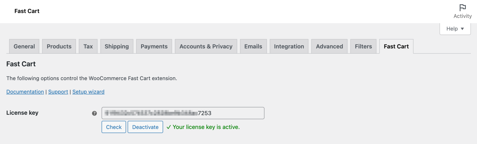 Fast Cart license key