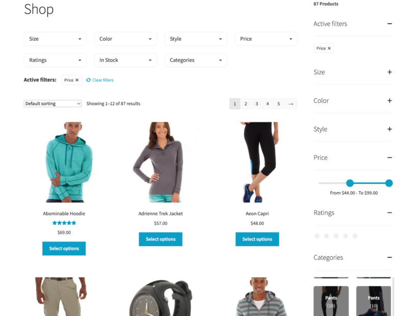 WooCommerce price filter plugin