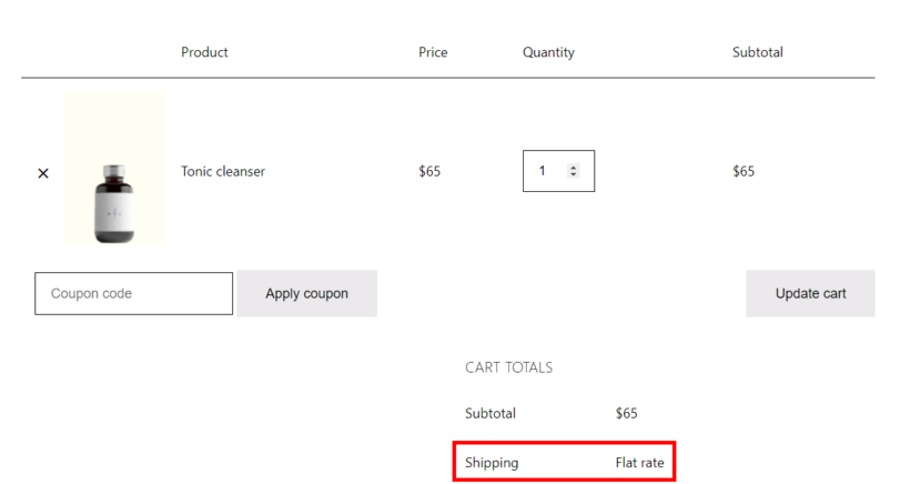 woocommerce product sample flat rate shipping