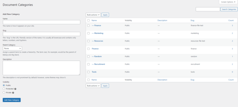 add new wordpress pdfs category