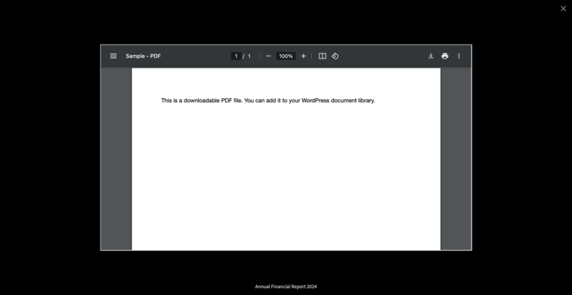 PDF Uploaded to WordPress and Embedded