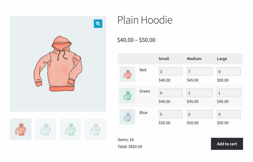 WooCommerce Bulk Variations plugin