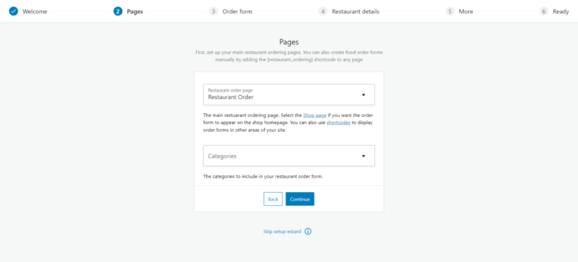 opening hours setup wizard step 2