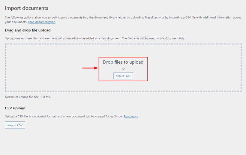 drop files to upload pdfs