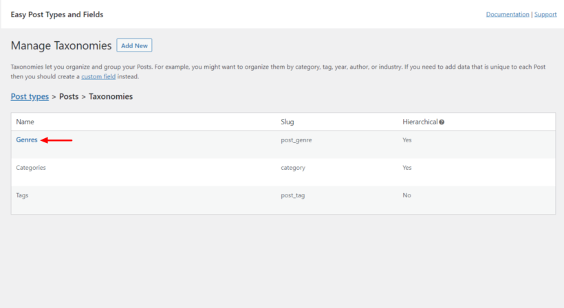 manage wordpress taxonomies