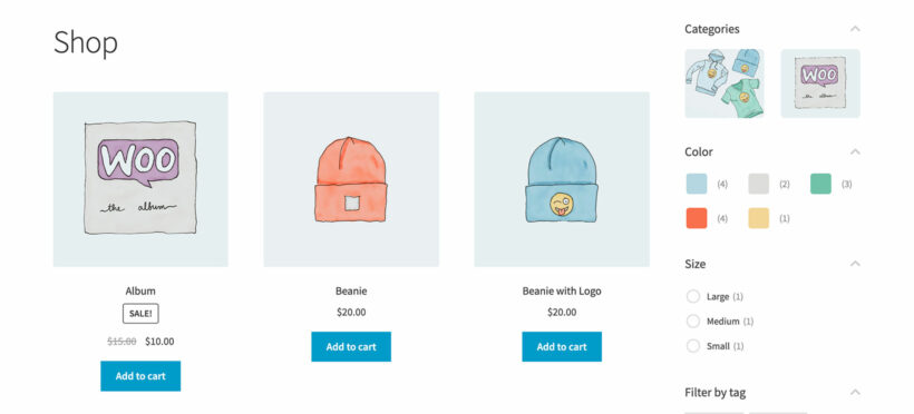 WooCommerce filter by category image