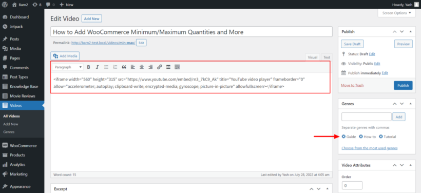 new post for youtube video
