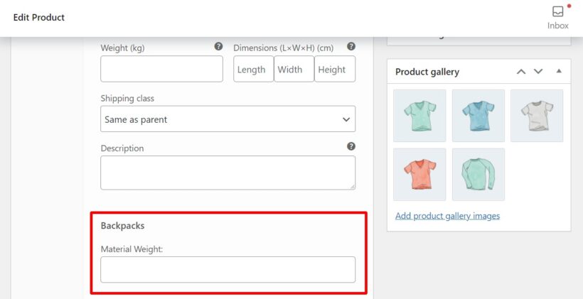 Add custom field to variation