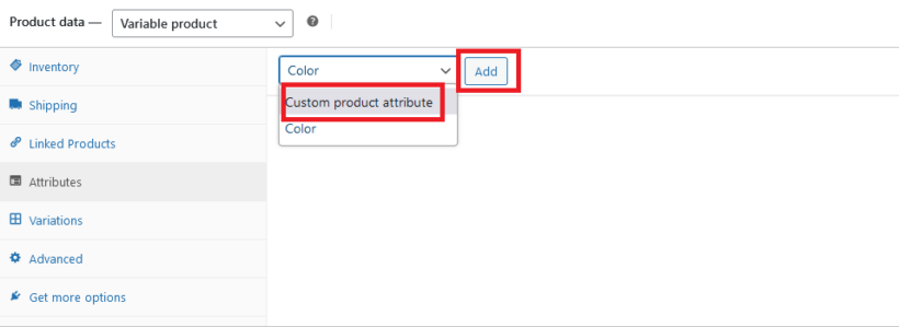 Creating custom product attributes in the product data section