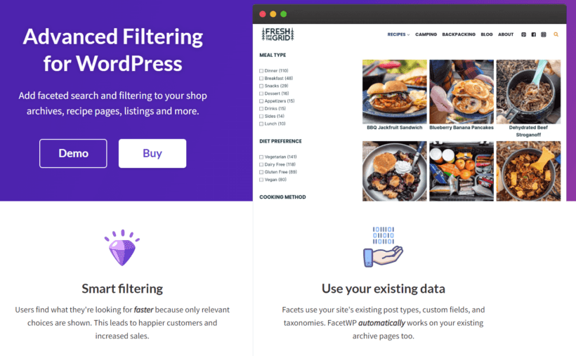 FACETWP advanced filtering