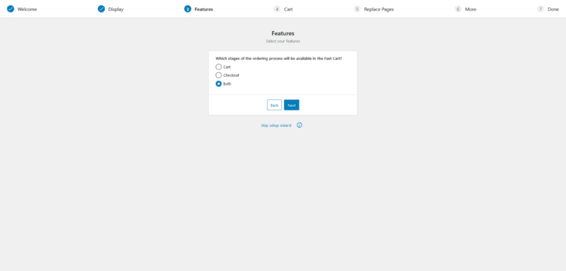 Woocommerce fast cart wizard page 3