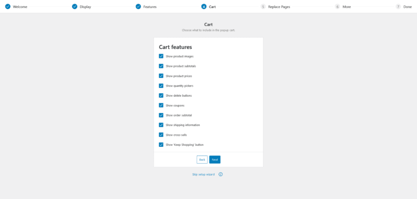 Woocommerce fast cart wizard page 4