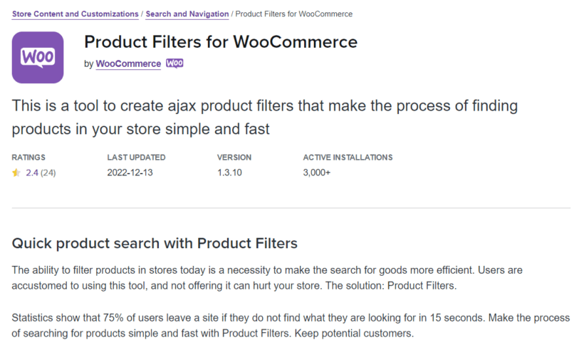 woocommerce ajax product filters
