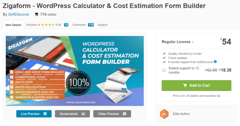 zigaform woocommerce measurement price calculator