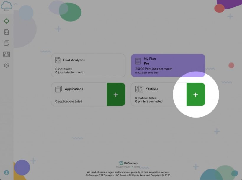BizPrint's connect printers page