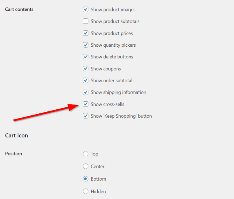 woocommerce fast cart cross-sells recommended products
