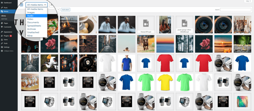 Media types in WordPress