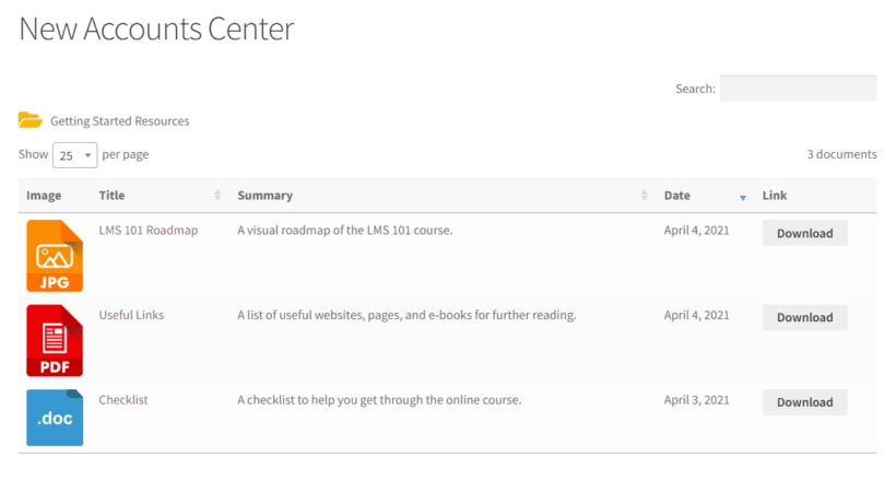Media Library organized in a folder layout