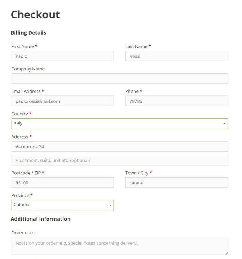 woocommerce edit checkout two column layout