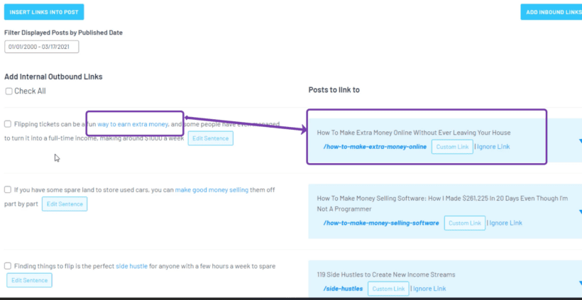 Link Whisper – Adding Internal Link