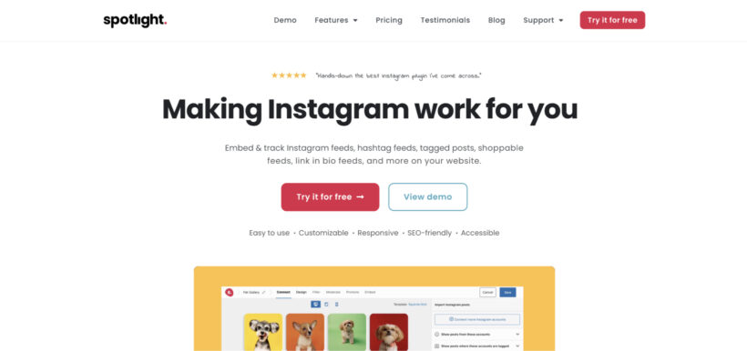 Spotlight WordPress Instagram Plugin
