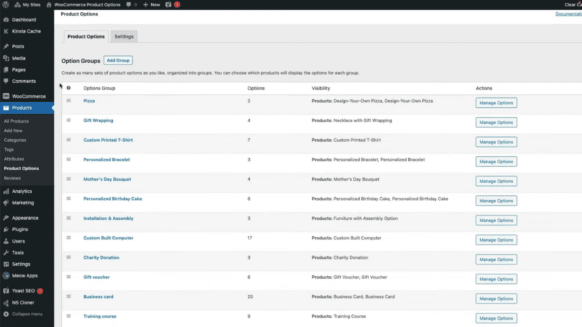 Customize WooCommerce product options Customize WooCommerce product options