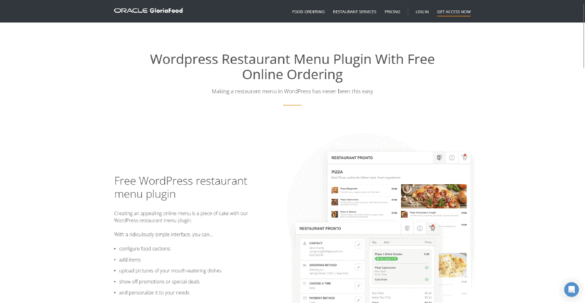 Wordpress Restaurant Menu Plugin by GloriaFood
