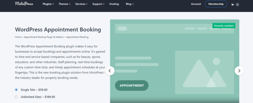 Best reservation plugin - MotoPress Appointment Booking