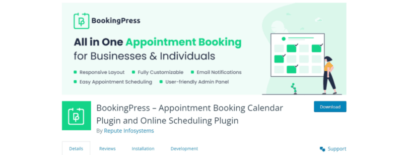 best WordPress reservation plugin -BookingPress