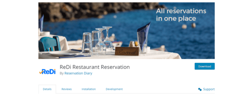best WordPress reservation plugin - ReDi Restaurant Reservation