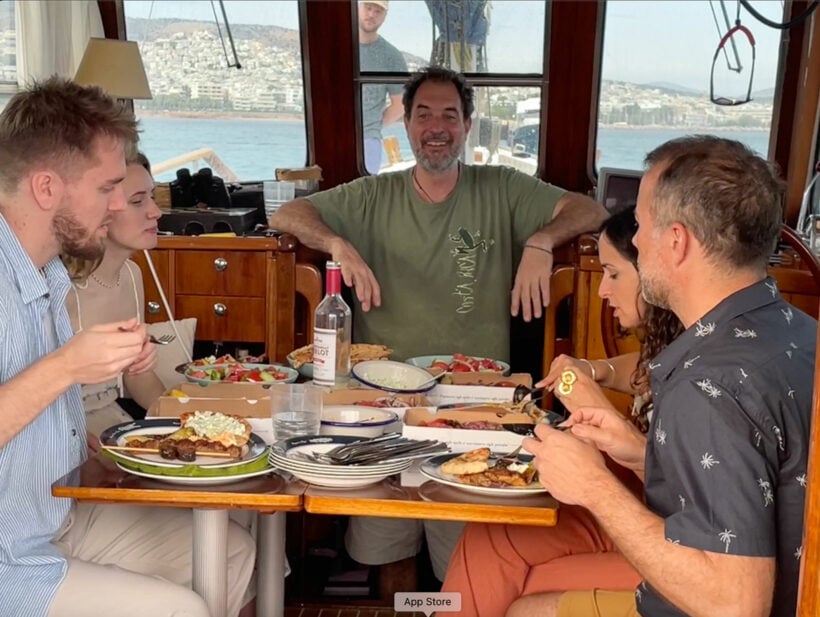 Greek buffet at Barn2 WCEU team boat trip