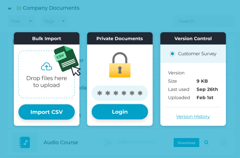 Private document library plugin for WordPress 