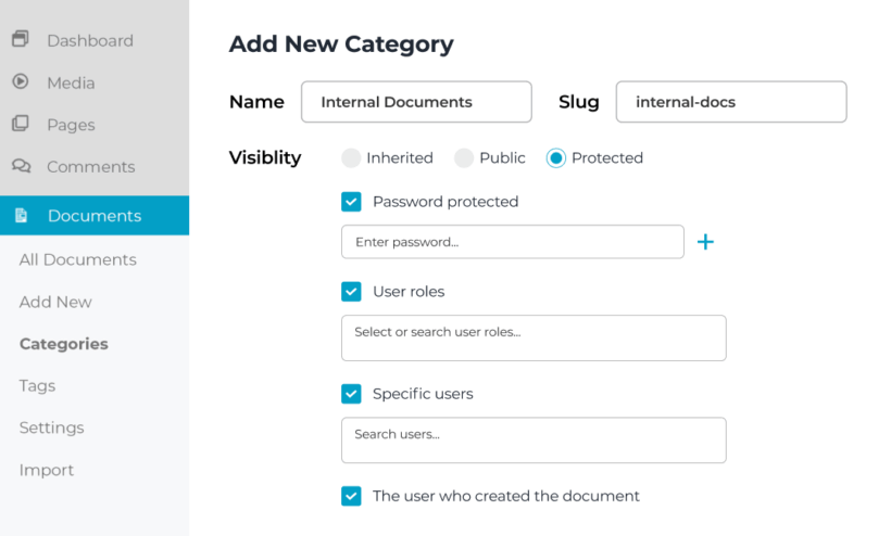 Private Document Library WordPress Plugin