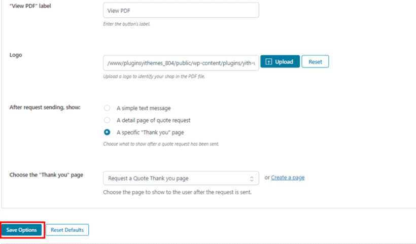 YITH WooCommerce Request a Quote plugin setup 12