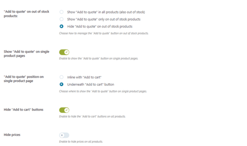 YITH WooCommerce Request a Quote plugin setup 2