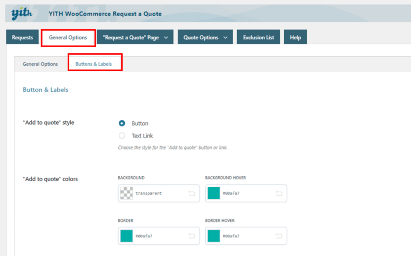 YITH WooCommerce Request a Quote plugin setup 4