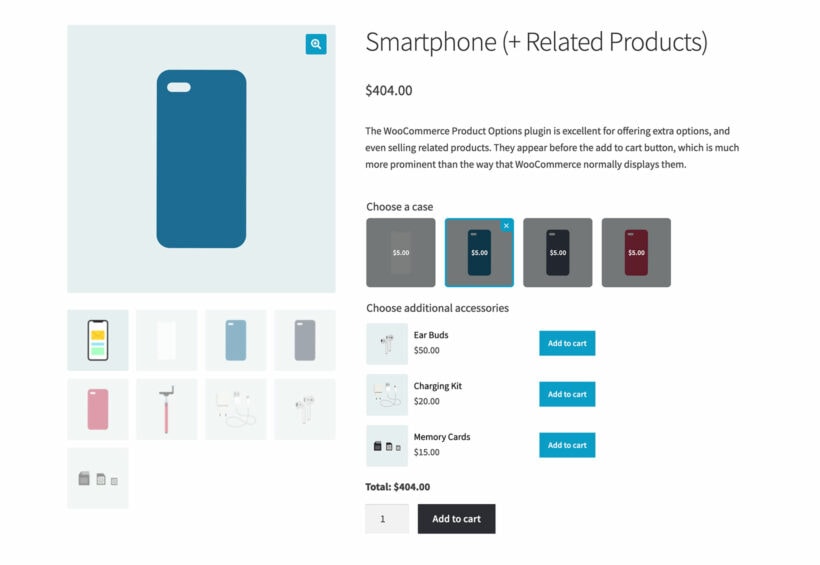 WooCommerce related products add-ons