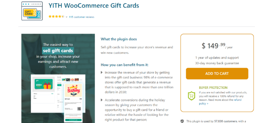 WooCommerce boost sales - YITH WooCommerce Gift Cards