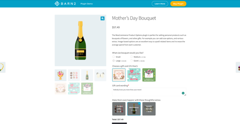 Sample Mother's Day Bouquet Selection