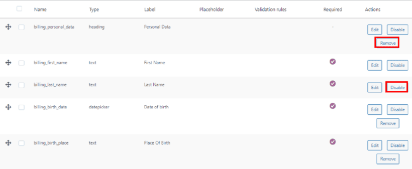 WooCommerce custom checkout page - Removing or hiding checkout fields