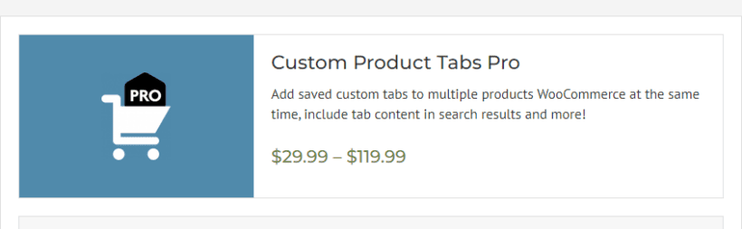 Custom Product Tabs Pro